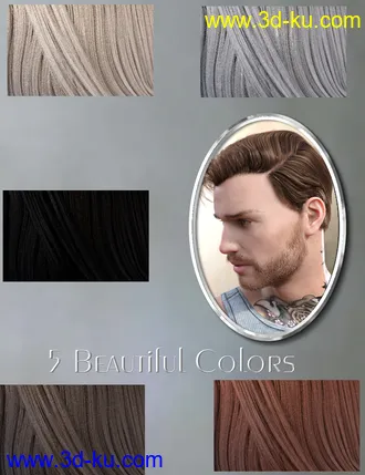 3D打印模型Trevor Hair Set for Genesis 8 Male(s)的图片