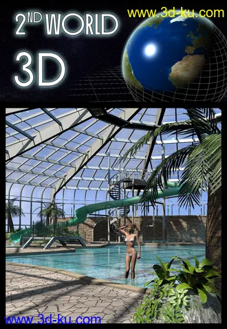 3D打印模型Tropical indoor public pool的图片