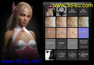3D打印模型Tuesday HD for Genesis 3 and 8 Female的图片