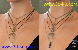 Unisex Jewelry for Genesis 8 Male(s) & Female(s)模型的图片11
