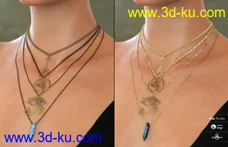 3D打印模型Unisex Jewelry for Genesis 8 Male(s) & Female(s)的图片