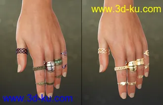 3D打印模型Unisex Jewelry for Genesis 8 Male(s) & Female(s)的图片