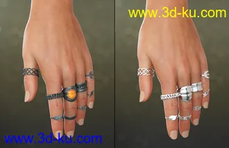 3D打印模型Unisex Jewelry for Genesis 8 Male(s) & Female(s)的图片