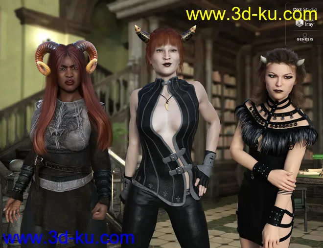 Universal Horns for Genesis 8 Female(s)模型的图片6