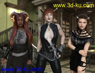 3D打印模型Universal Horns for Genesis 8 Female(s)的图片