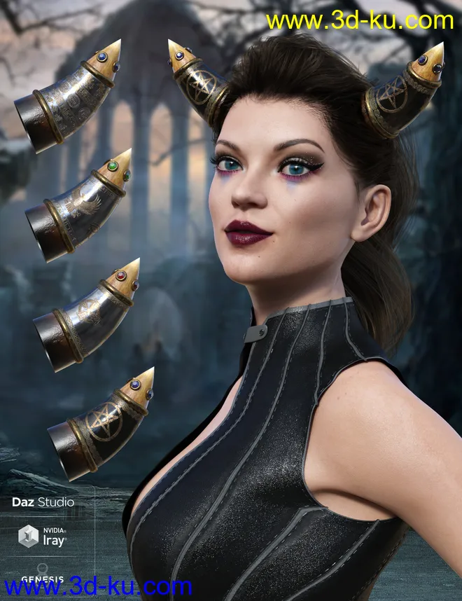 Universal Horns for Genesis 8 Female(s)模型的图片8