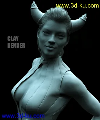 3D打印模型Universal Horns for Genesis 8 Female(s)的图片