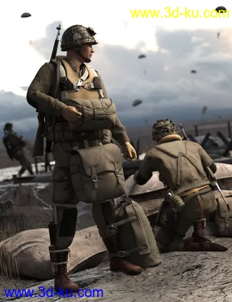 3D打印模型US WW2 Uniform Paratrooper Expansion的图片