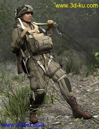 3D打印模型US WW2 Uniform Paratrooper Expansion的图片