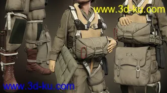3D打印模型US WW2 Uniform Paratrooper Expansion的图片