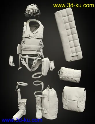 3D打印模型US WW2 Uniform Paratrooper Expansion的图片