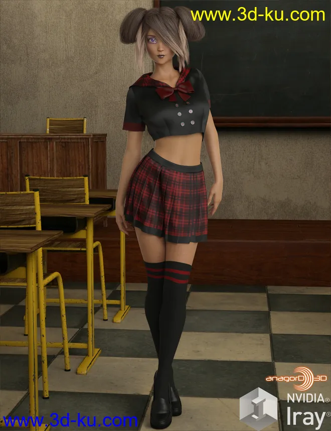 VERSUS - dForce School Uniform for Victoria 8模型的图片1