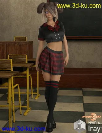 3D打印模型VERSUS - dForce School Uniform for Victoria 8的图片