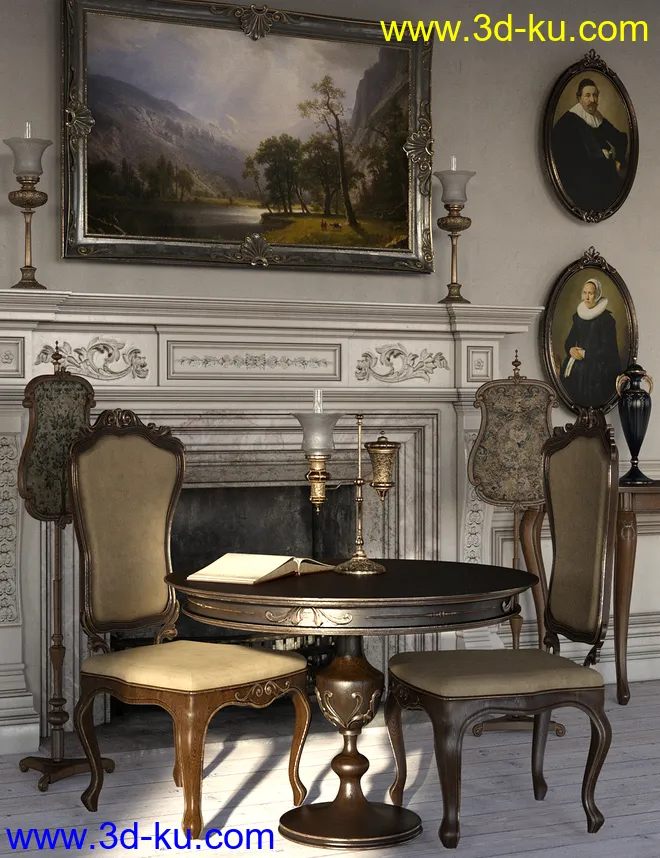 Victorian Decor 2 Iray模型的图片1