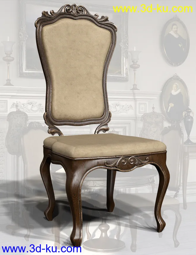 Victorian Decor 2 Iray模型的图片3