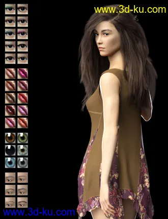 3D打印模型Virginia HD for Genesis 8 Female的图片