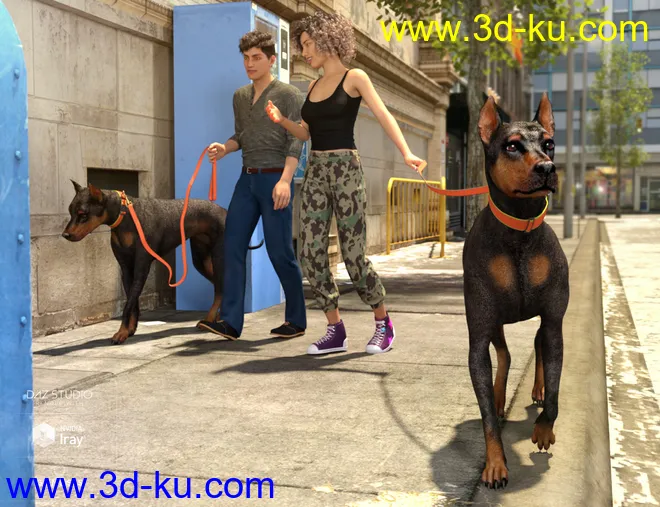 Walk the Dog 8 Poses for Genesis 8模型的图片4