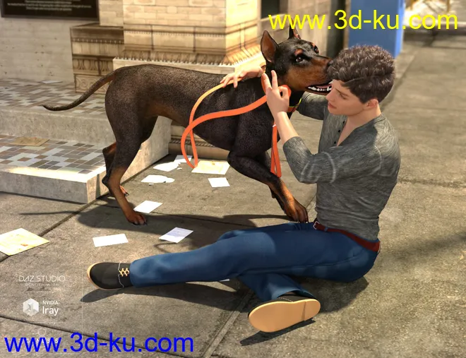 Walk the Dog 8 Poses for Genesis 8模型的图片5