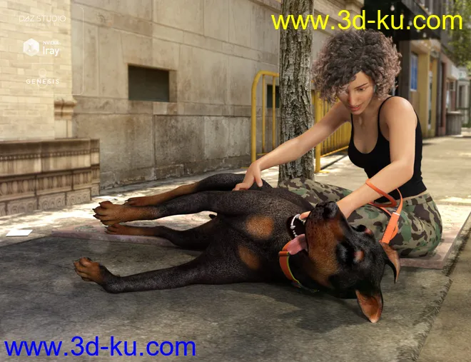 Walk the Dog 8 Poses for Genesis 8模型的图片6