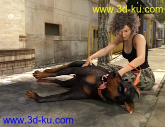 3D打印模型Walk the Dog 8 Poses for Genesis 8的图片