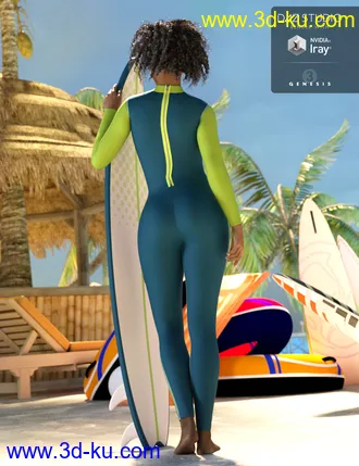 3D打印模型Wave Breakers for Genesis 3 Female(s)的图片