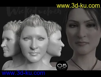 3D打印模型Wicked Women HD Faces and Bodies for Genesis 8 Female的图片