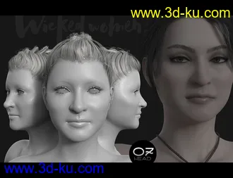 3D打印模型Wicked Women HD Faces and Bodies for Genesis 8 Female的图片
