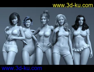 3D打印模型Wicked Women HD Faces and Bodies for Genesis 8 Female的图片