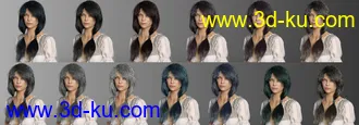 3D打印模型Wind Warrior Hair with dForce for Genesis 8 Female(s)的图片