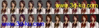 3D打印模型Wind Warrior Hair with dForce for Genesis 8 Female(s)的图片