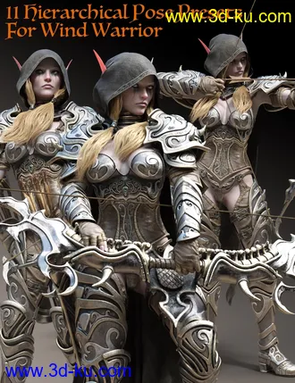 3D打印模型Wind Warrior Hierarchical Poses的图片