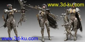 3D打印模型Wind Warrior Hierarchical Poses的图片