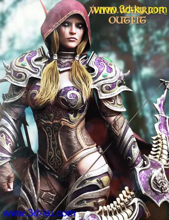 3D打印模型Wind Warrior Outfit with dForce for Genesis 8 Female(s)的图片