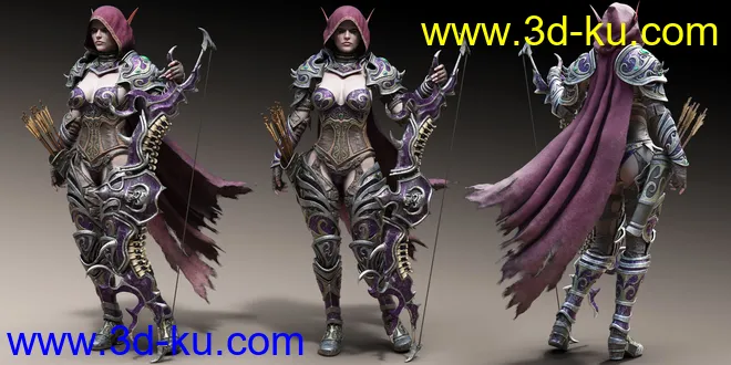 Wind Warrior Outfit with dForce for Genesis 8 Female(s)模型的图片3