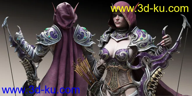 Wind Warrior Outfit with dForce for Genesis 8 Female(s)模型的图片4