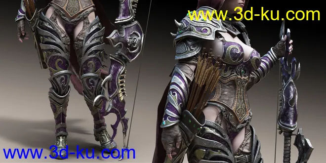 Wind Warrior Outfit with dForce for Genesis 8 Female(s)模型的图片5