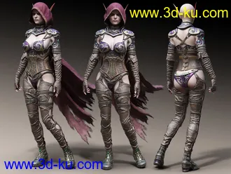 3D打印模型Wind Warrior Outfit with dForce for Genesis 8 Female(s)的图片