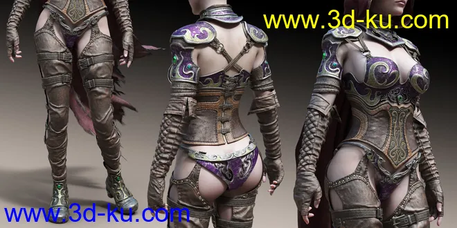 Wind Warrior Outfit with dForce for Genesis 8 Female(s)模型的图片7