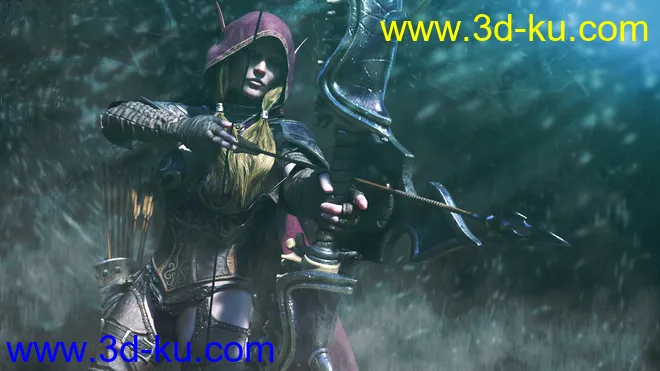 Wind Warrior Outfit with dForce for Genesis 8 Female(s)模型的图片11