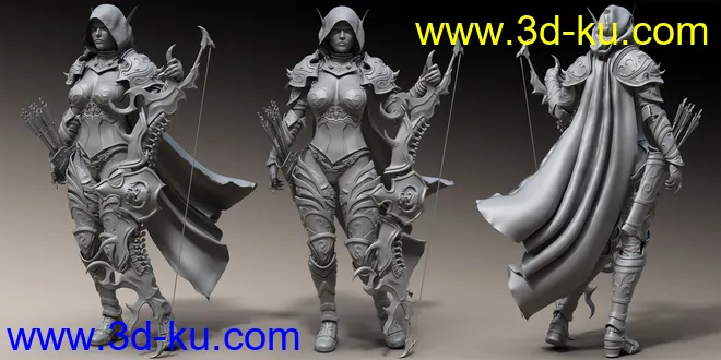 Wind Warrior Outfit with dForce for Genesis 8 Female(s)模型的图片12