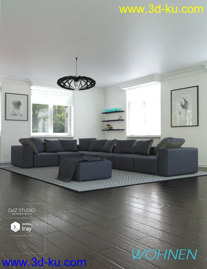 Wohnen Living Room模型的图片1