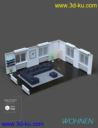 3D打印模型Wohnen Living Room的图片