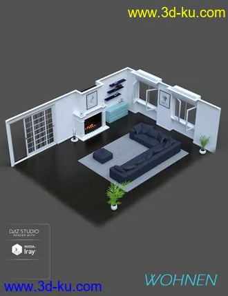 3D打印模型Wohnen Living Room的图片