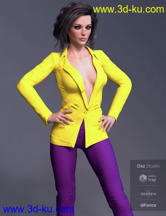 3D打印模型X-Fashion After Hours Suit for Genesis 8 Female(s)的图片