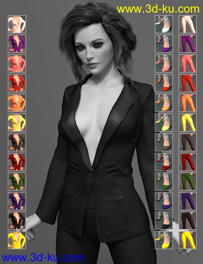 X-Fashion After Hours Suit for Genesis 8 Female(s)模型的图片8