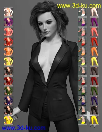 3D打印模型X-Fashion After Hours Suit for Genesis 8 Female(s)的图片