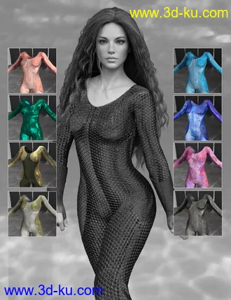 3D打印模型X-Fashion Aquarius Outfit for Genesis 8 Female(s)的图片