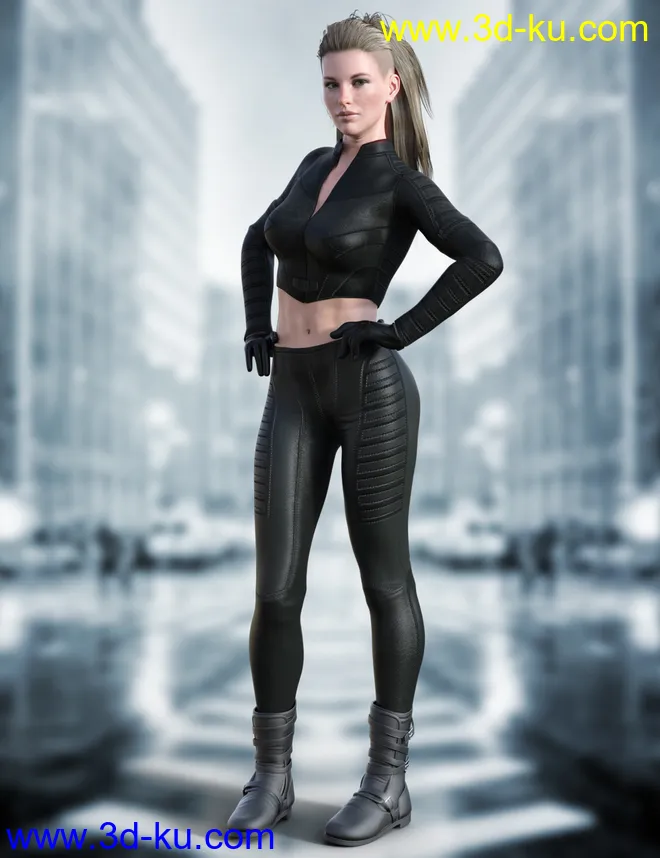 X-Fashion Justice Outfit for Genesis 8 Female(s)模型的图片4
