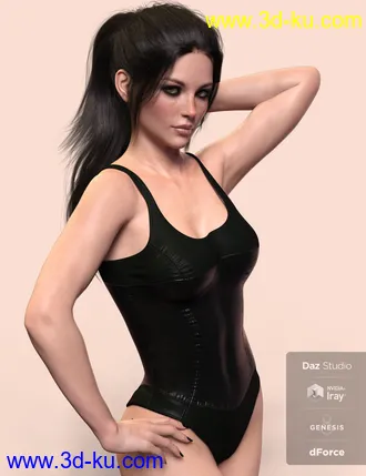 3D打印模型X-Fashion Nightshade Bodysuit for Genesis 8 Female(s)的图片
