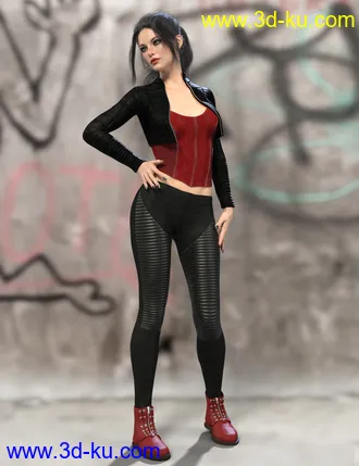 3D打印模型X-Fashion Punk Outfit for Genesis 8 Female(s)的图片